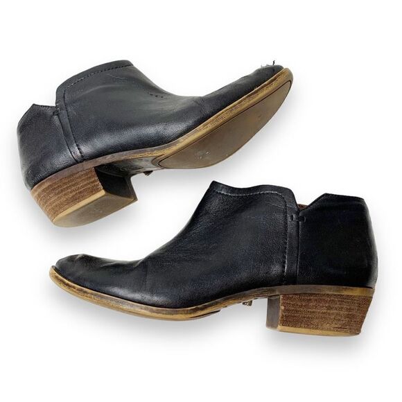 Lucky Brand Bardon 2 Ankle Bootie Stacked Heel Boots Black Leather Women’s 8.5 M - Picture 4 of 10